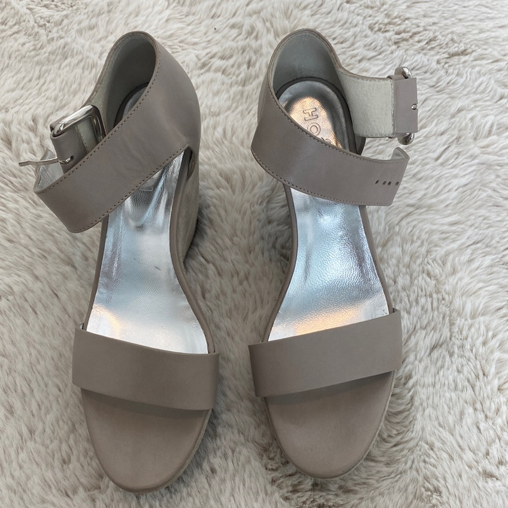 Hogan shoes gray wedges